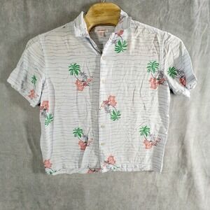 Joe Fresh Hawaiian Shirt Mens Medium 100% Viscose Resortwear‎ Beach Vacation